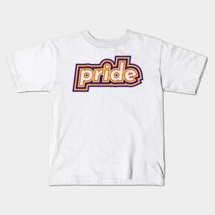 LGBTQ Pride Word with Pride Flag Kids T-Shirt